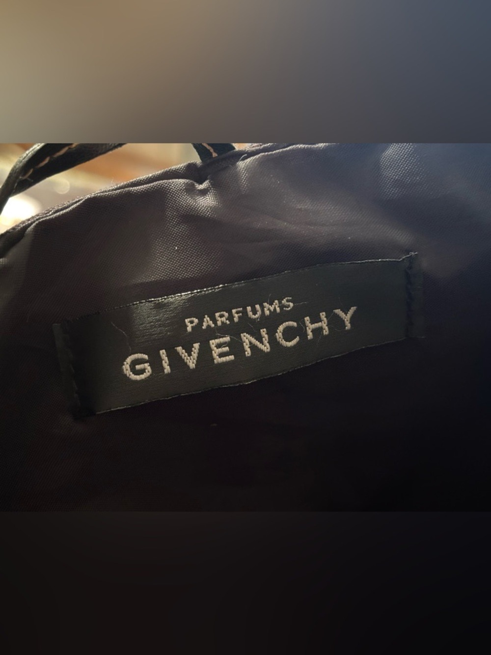 Givenchy Parfums Black Canvas & Leather Hobo Tote Bag Tassel Large Purse • Rare - Picture 9 of 16